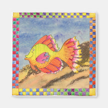 Vis met geruite rand #6