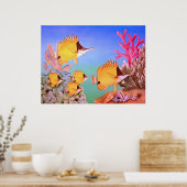 Vis met langneusvlinder poster (Keuken)