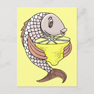 Vis met Lemon Briefkaart