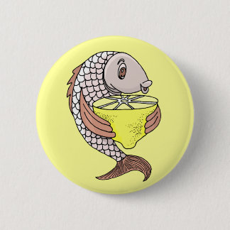 Vis met Lemon Ronde Button 5,7 Cm