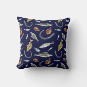 Vis met twee Design palmzalm Kussen