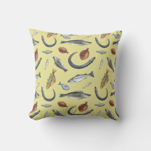 Vis met twee Design palmzalm Kussen