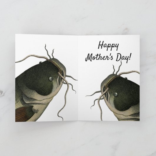 vis, Moederdag Kaart (Binnen)