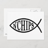 vis N' Chips vis Briefkaart (Voorkant / Achterkant)