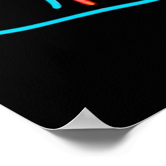 Vis Neon Sign Poster (Hoek)