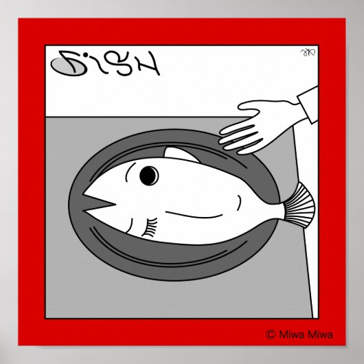 Vis of meisje poster (Voorkant)