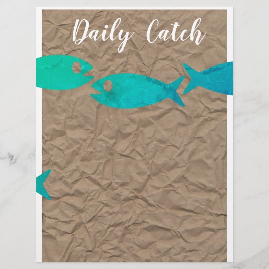 Vis of schaal- en schelpdieren, gevlochten of menu (Voorkant)