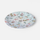 Vis onder de Zee Papieren Bordje (Gekanteld)