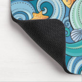 Vis onder het golfpatroon muismat (Hoek)