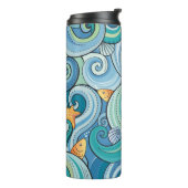 Vis onder het golfpatroon thermosbeker (Gedraaid links)