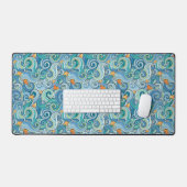 Vis onder het Waves Pattern Bureaumat (Keyboard & Muis)