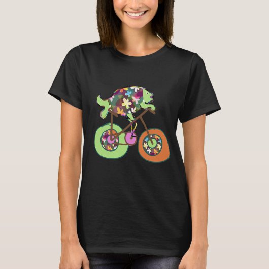 Vis op de fiets t-shirt (Voorkant)