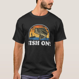 Vis op Funny Bass Vist  visvangst T-shirt