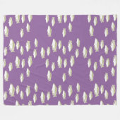 Vis op paars fleece deken (Voorkant (Horizontaal))