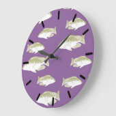 Vis op paars grote klok (Hoek)