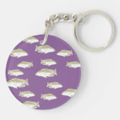 Vis op paars sleutelhanger (Achterkant)