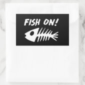 Vis op stickers! rechthoekige sticker (Tas)