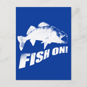 Vis op walleye briefkaart