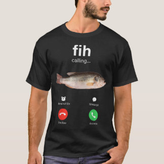 Vis Oproep Afwijzen Accepteren Telefoongesprek Gra T-shirt