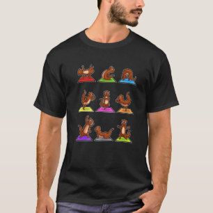 Vis Otter Yoga Houdingen Sport Turnen Ohm Hartslag T-shirt