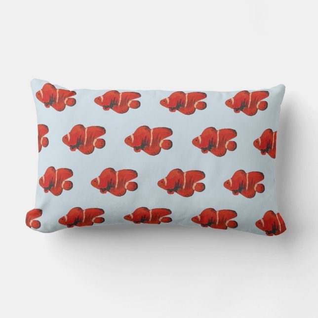 Vis Pattern Clownfish Oranje Sierkussen Kussen (Voorkant)