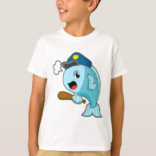 Vis Politieagent Politiehoed T-shirt