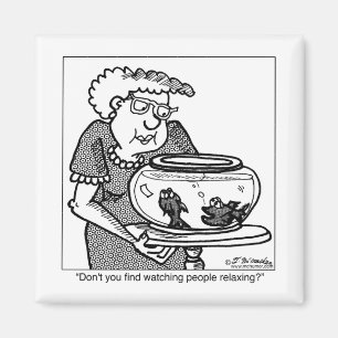 Vis relaxen door mensen te bekijken magneet