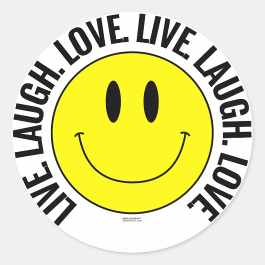 Vis. Rire. Amour. Sticker Smilie (Devant)