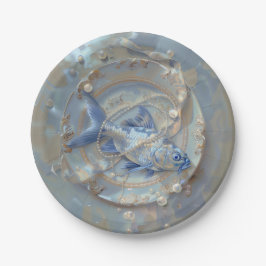 Vis - Ronde papieren Borden Bordje