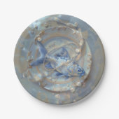 Vis - Ronde papieren Borden Papieren Bordje (Voorkant)