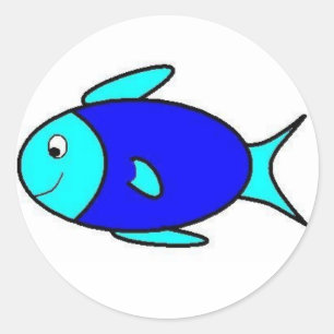 vis ronde sticker