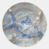 Vis - Ronde Stickers voor briefpapier (Voorkant)