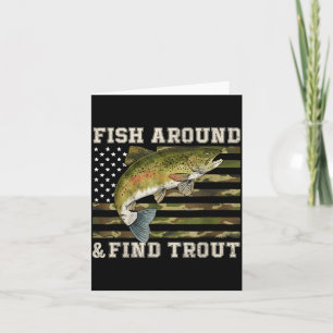 Vis Rondzwemmen En Vind Forel Amerikaanse Vlag Gra Kaart
