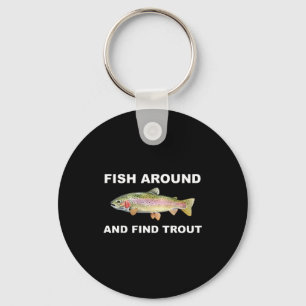 Vis Rondzwemmen En Vind Forel Grappig Vis T-shirt Sleutelhanger