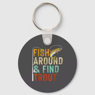 Vis Rondzwemmen En Vind Forel Grappig Vissen Visse Sleutelhanger
