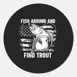 Vis Rondzwemmen En Vind Forel Grappige Vissen Viss Ronde Sticker