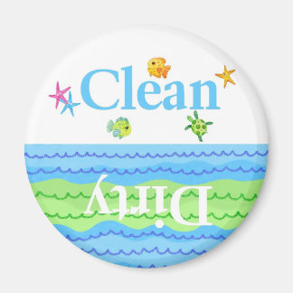 Vis Schoon Vuil Vaatwasser Magneet