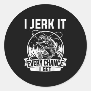 Vis shirt, ik ruk het bij elke kans die ik krijg ronde sticker