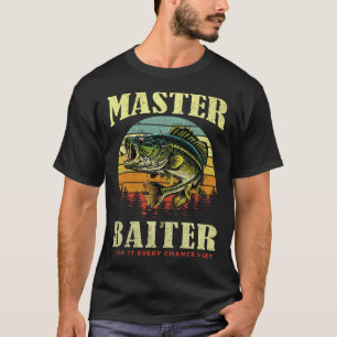 Vis-shirt Meester-hengelaar Grappige Byss Papa T-shirt