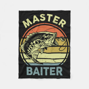 Vis shirt Papa Opa Meester-hengelaar Grappig  Fleece Deken