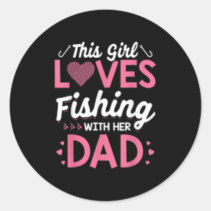 Vis shirt voor dochter Papa dochter bijpassende vi Ronde Sticker