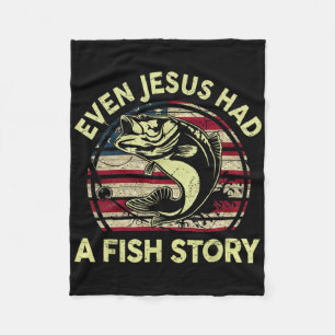 Vis shirt Zelfs Jezus had een vis verhaal B Vis pr Fleece Deken