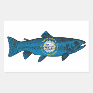 Vis South Dakota Forel Rechthoekige Sticker