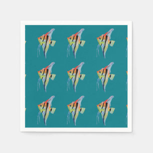 Vis Tekening Cocktail Papier Servetten