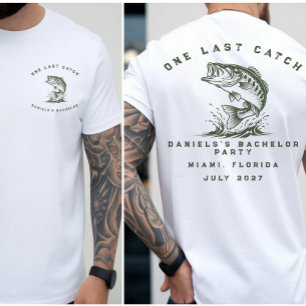 Vis Thema Aangepaste Visvangst Vrijgezellenfeest T-shirt