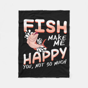 Vis tilt stemming grappig sarcastisch angler humor fleece deken