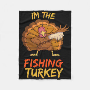 Vis Turkije Matching Familie Groep Thanksgiving  Fleece Deken
