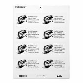 Vis Uit Water - Jumping Forel of Bass Gevist Etiket (Full Sheet)