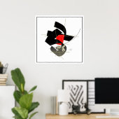 Vis uit water poster (Thuiskantoor)