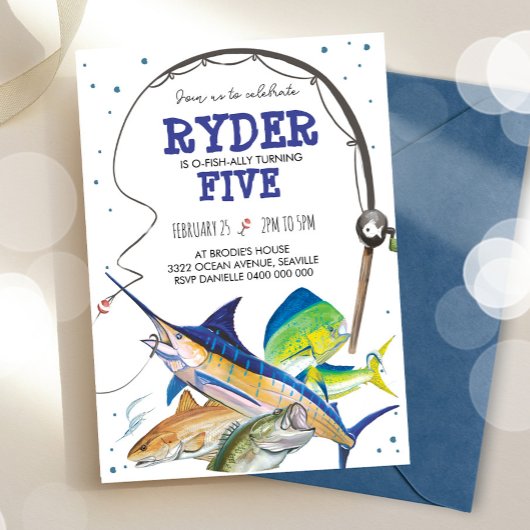 Vis Uitnodiging Verjaardagsfeest Visvangst Uitnodi
